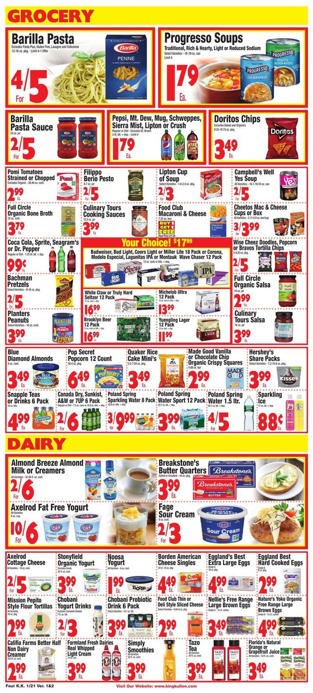 King Kullen Ad from 01/21/2022