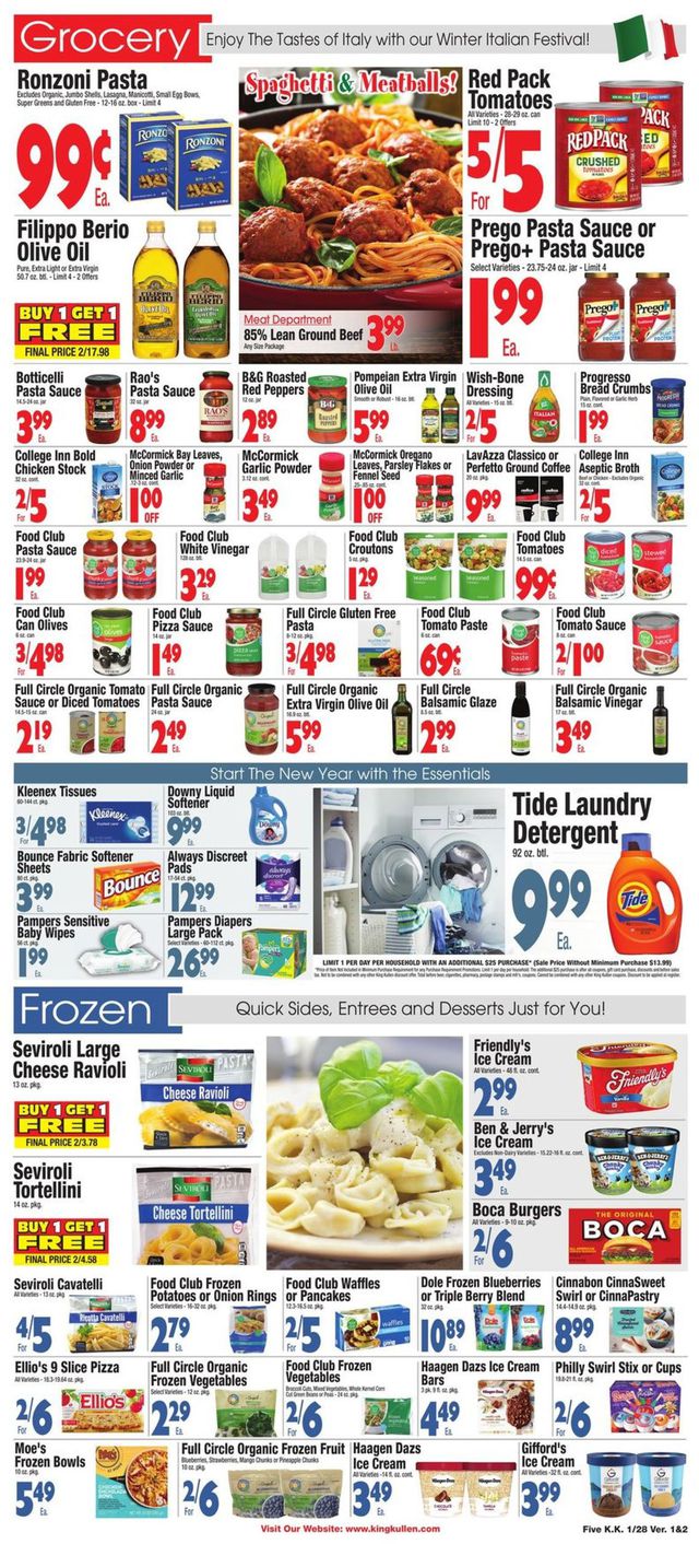King Kullen Ad from 01/28/2022