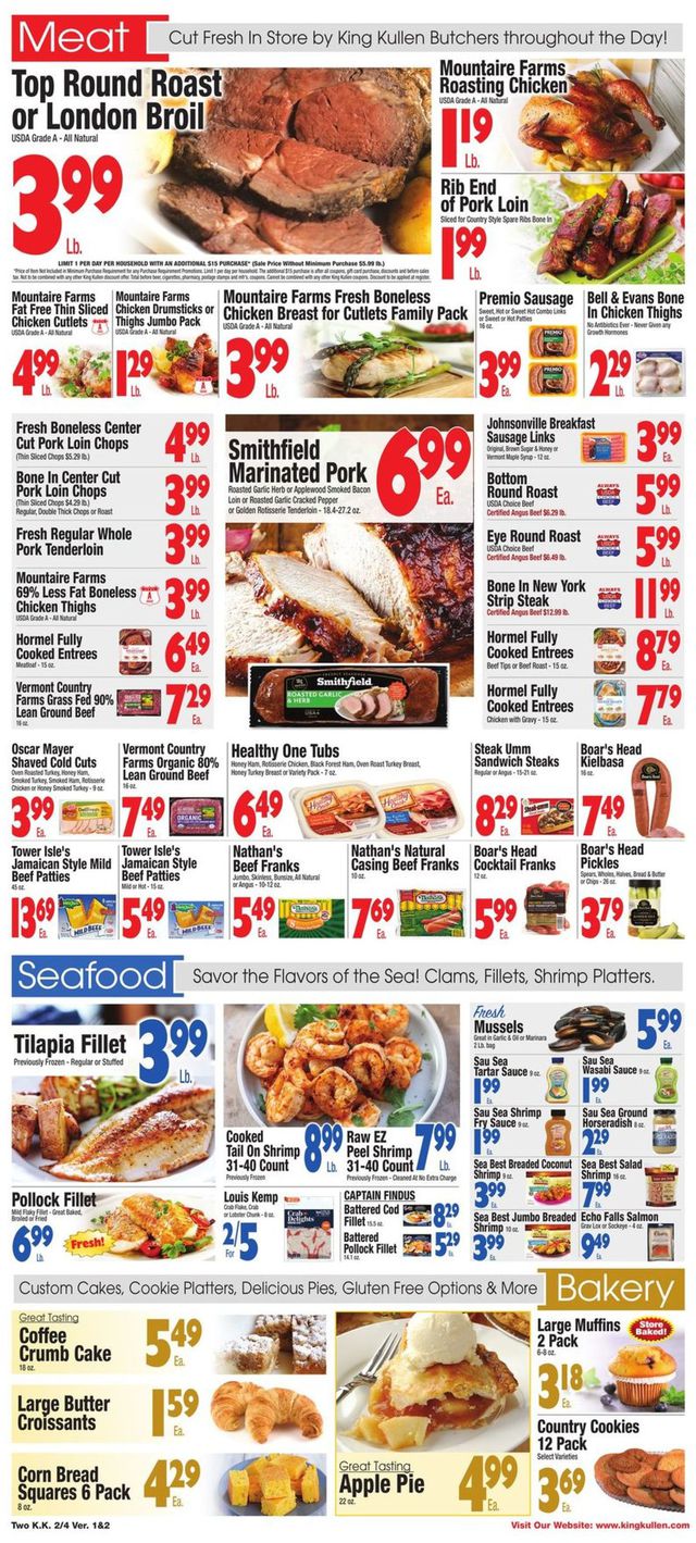 King Kullen Ad from 02/04/2022