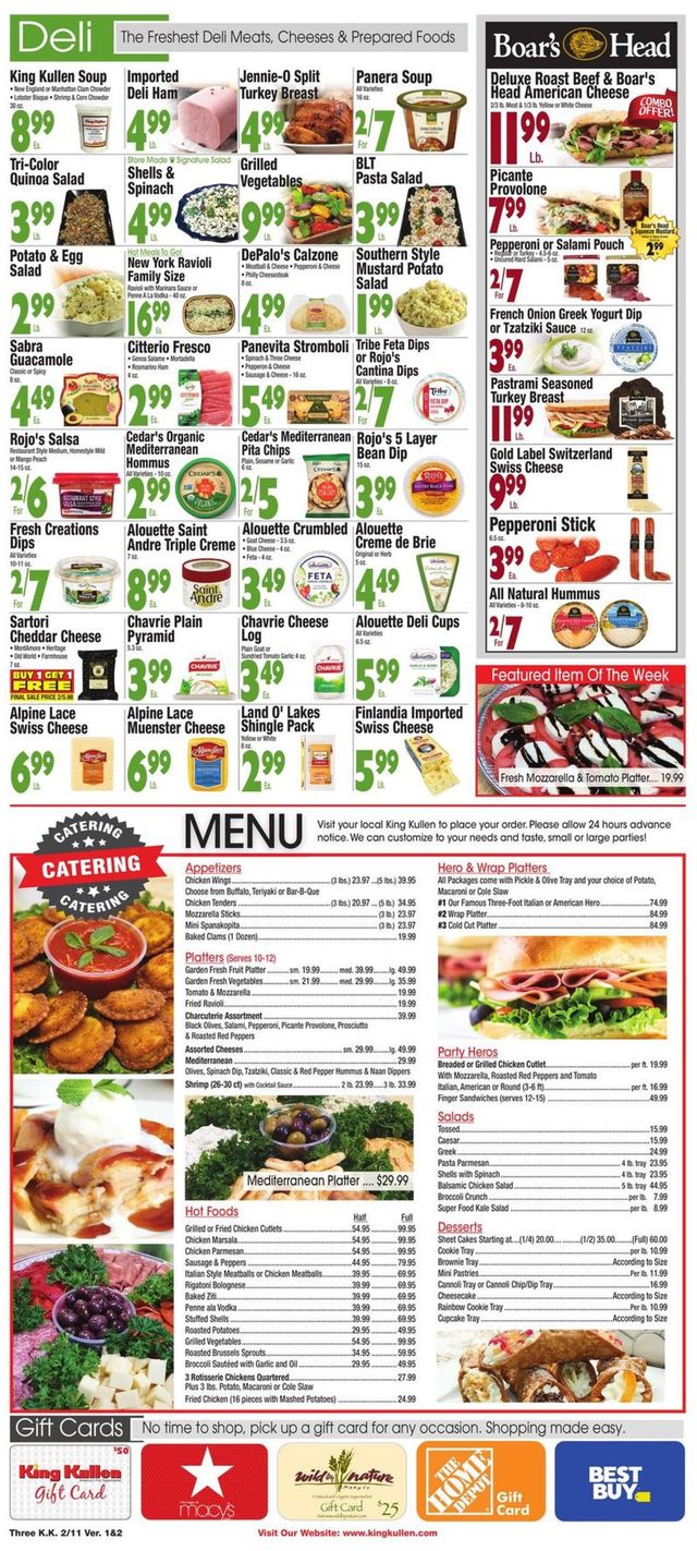King Kullen Ad from 02/11/2022