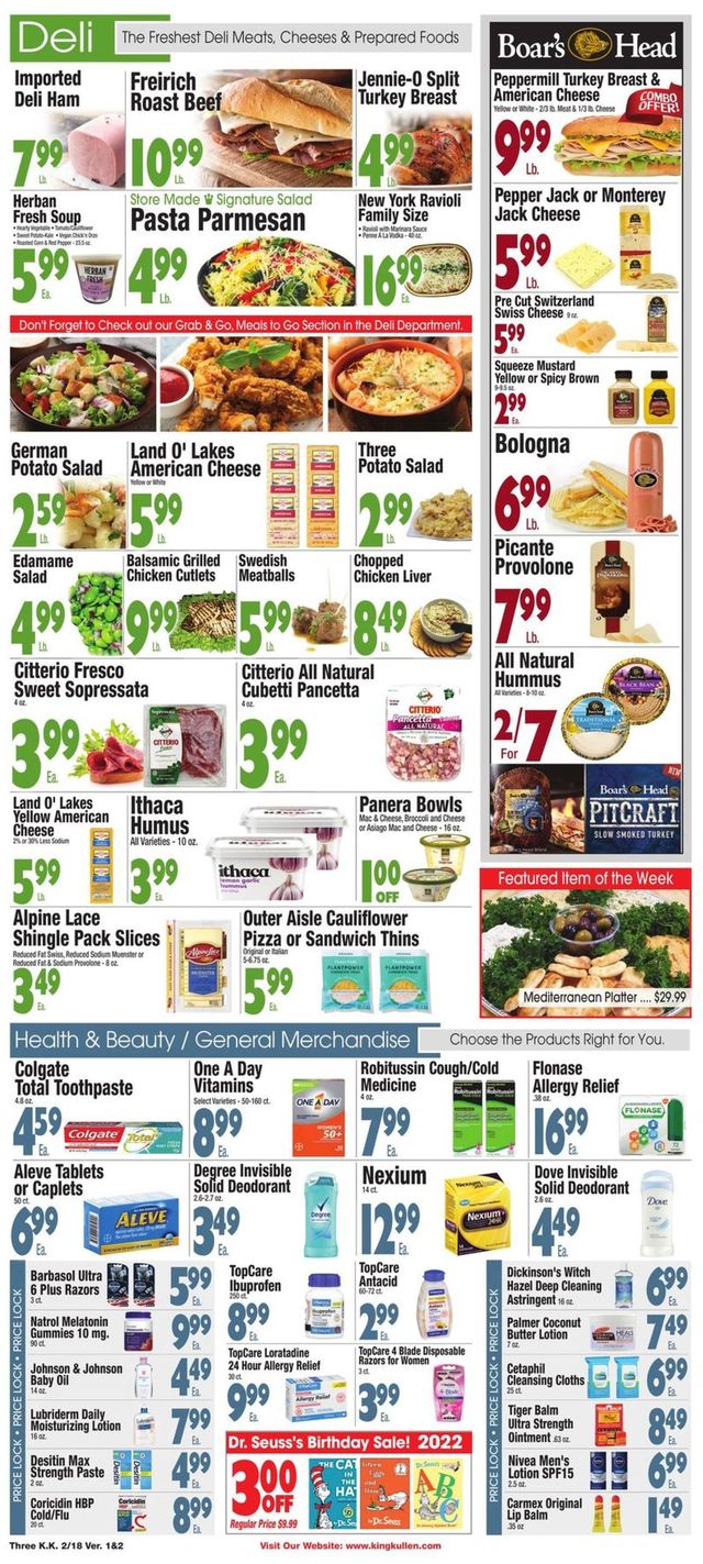 King Kullen Ad from 02/18/2022