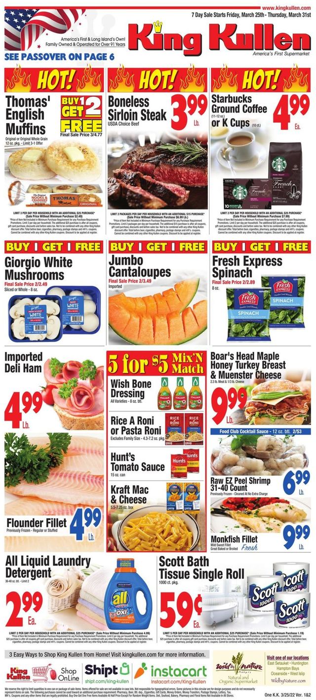 King Kullen Ad from 03/25/2022