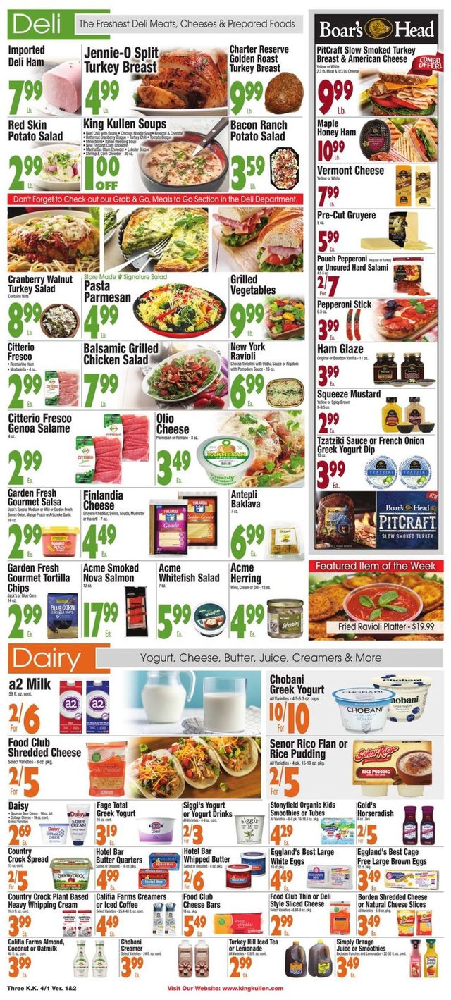 King Kullen Ad from 04/01/2022