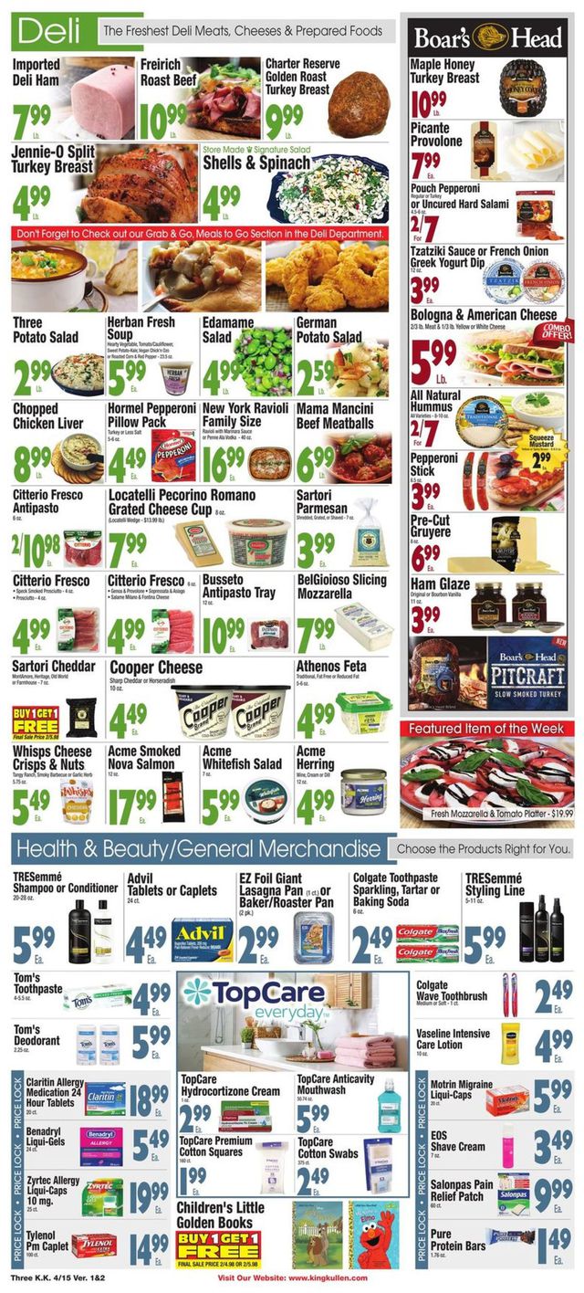 King Kullen Ad from 04/15/2022