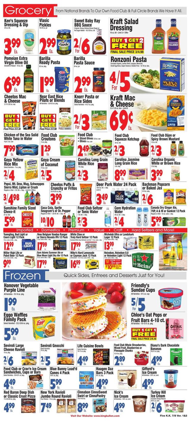 King Kullen Ad from 07/08/2022