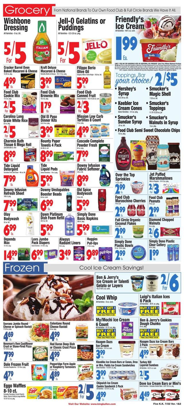 King Kullen Ad from 07/22/2022