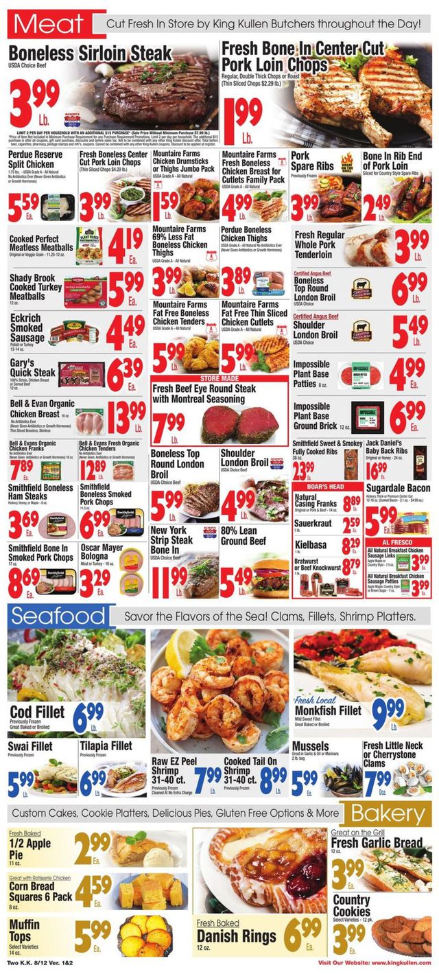 King Kullen Ad from 08/12/2022