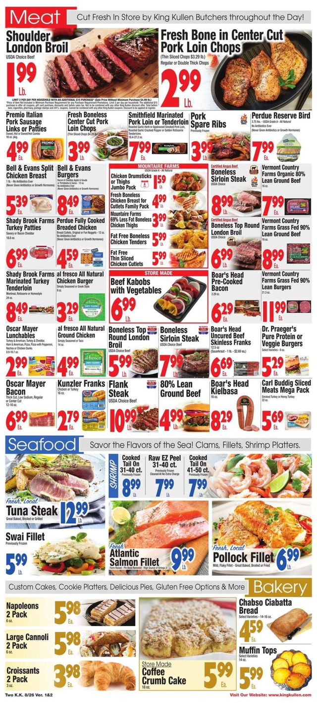 King Kullen Ad from 08/26/2022