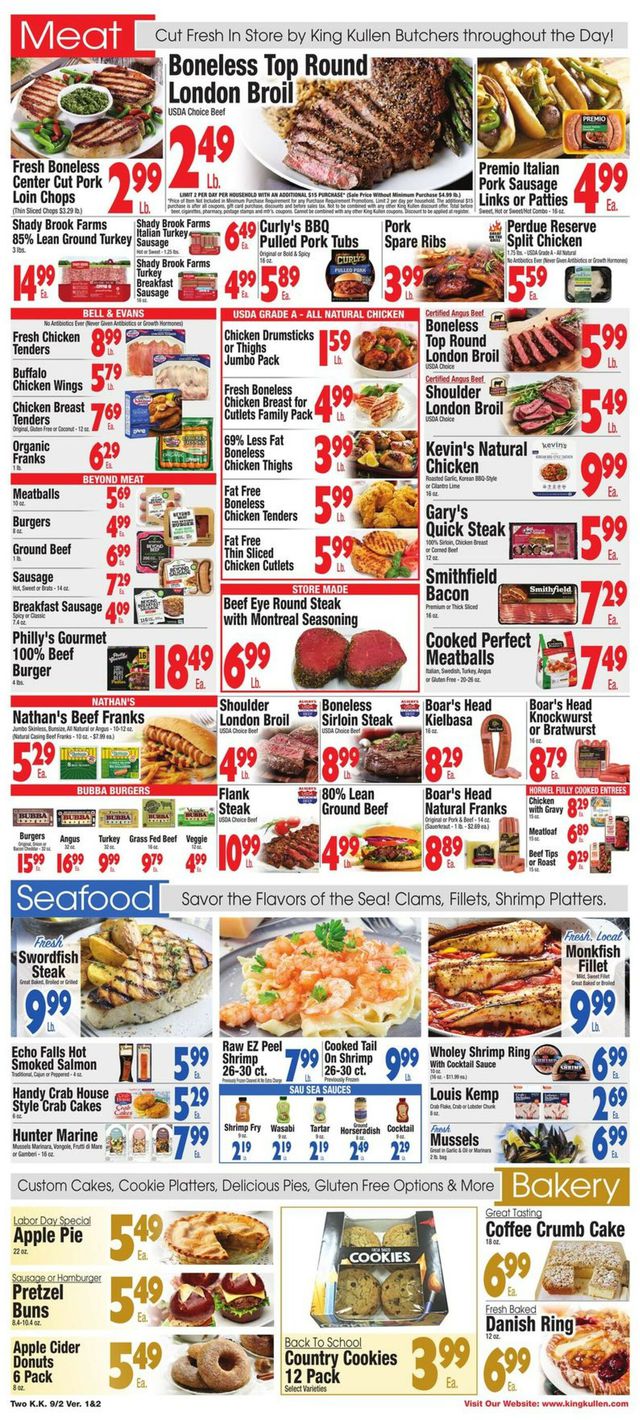 King Kullen Ad from 09/02/2022