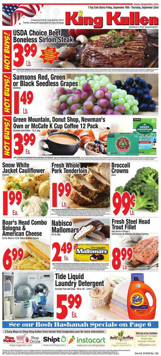 King Kullen Ad from 09/16/2022