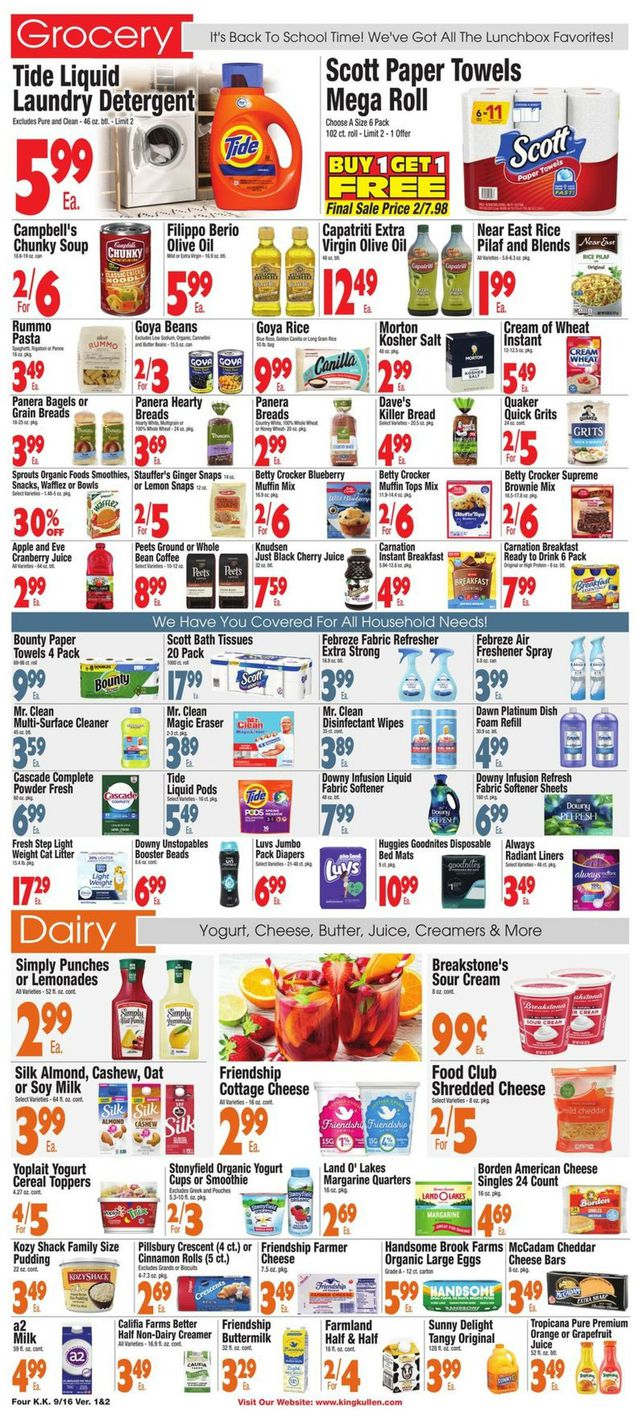 King Kullen Ad from 09/16/2022