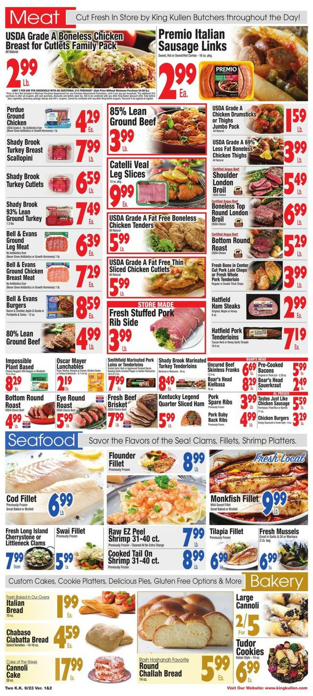 King Kullen Ad from 09/23/2022