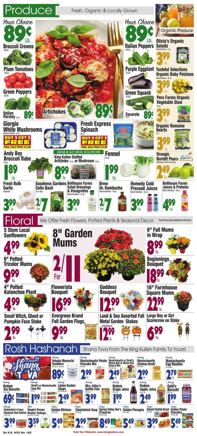 King Kullen Ad from 09/23/2022