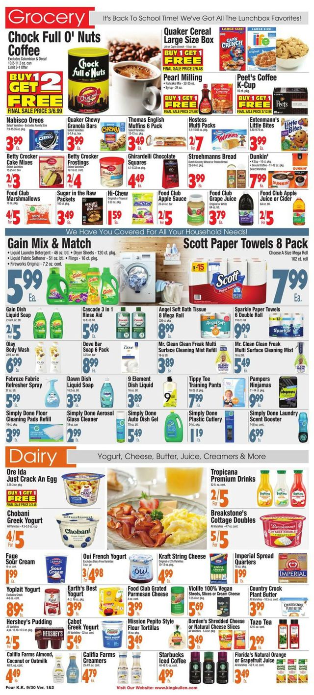 King Kullen Ad from 09/30/2022