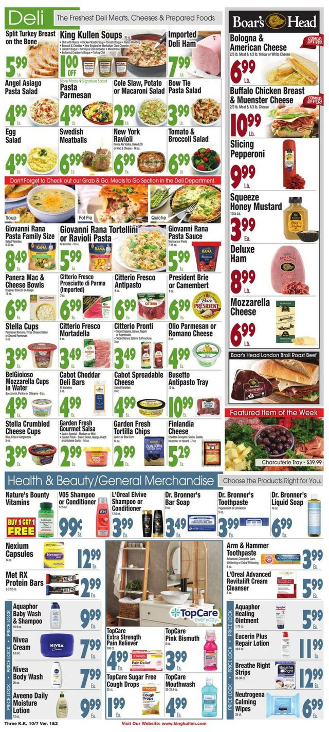 King Kullen Ad from 10/07/2022
