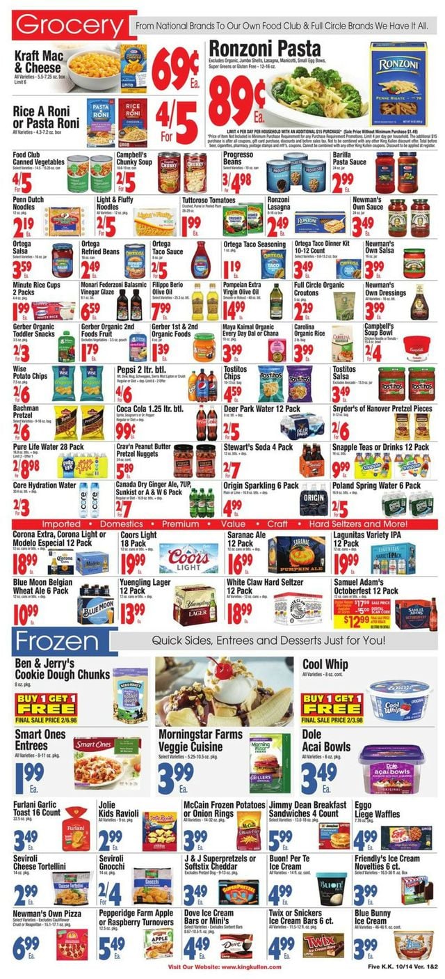 King Kullen Ad from 10/14/2022