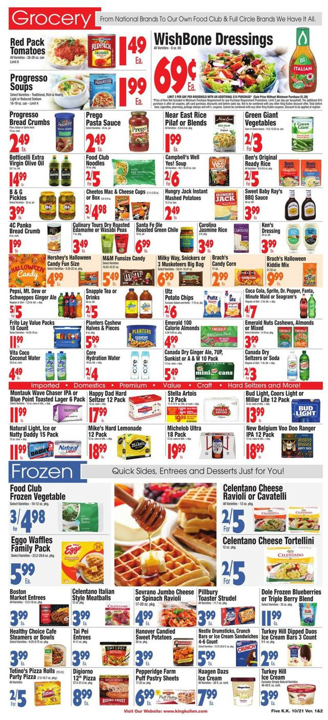 King Kullen Ad from 10/21/2022