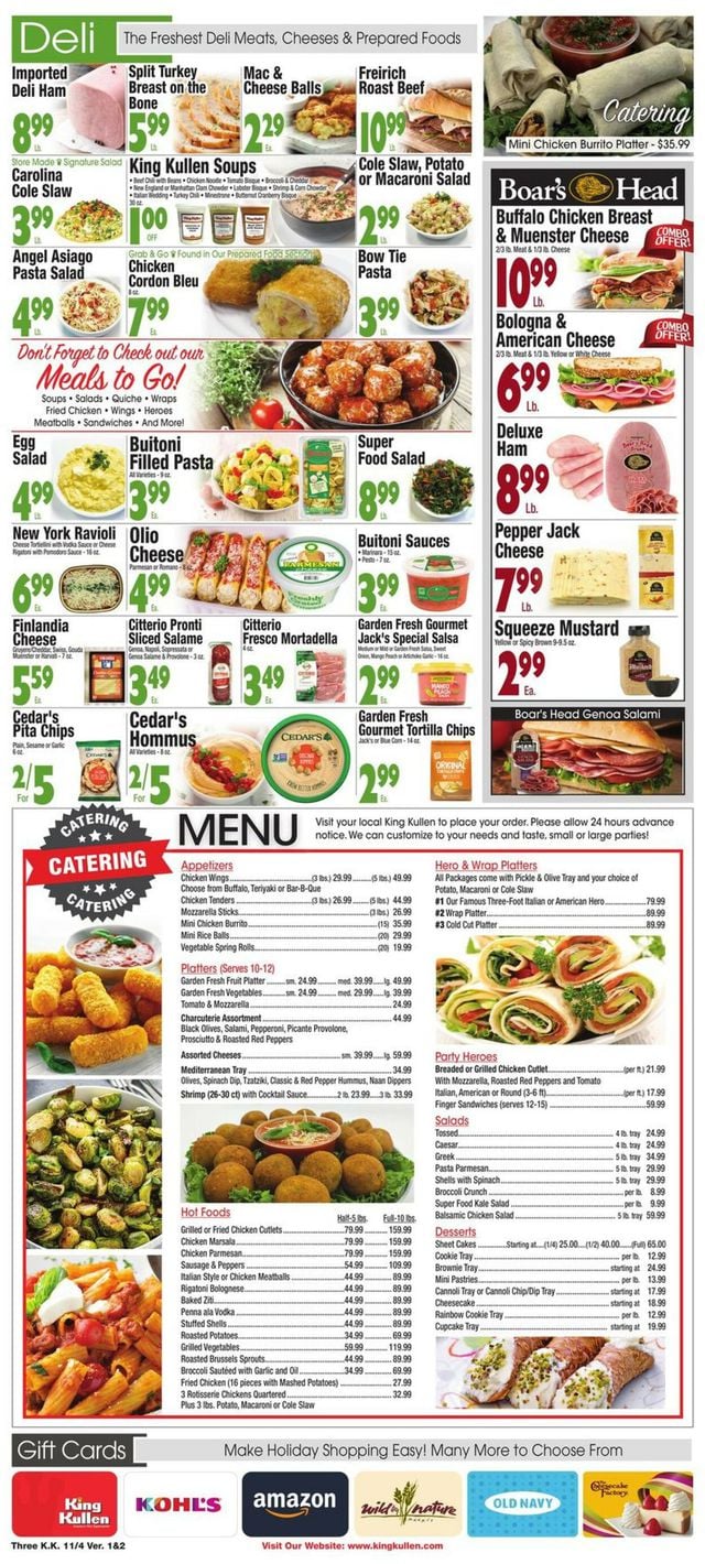 King Kullen Ad from 11/04/2022