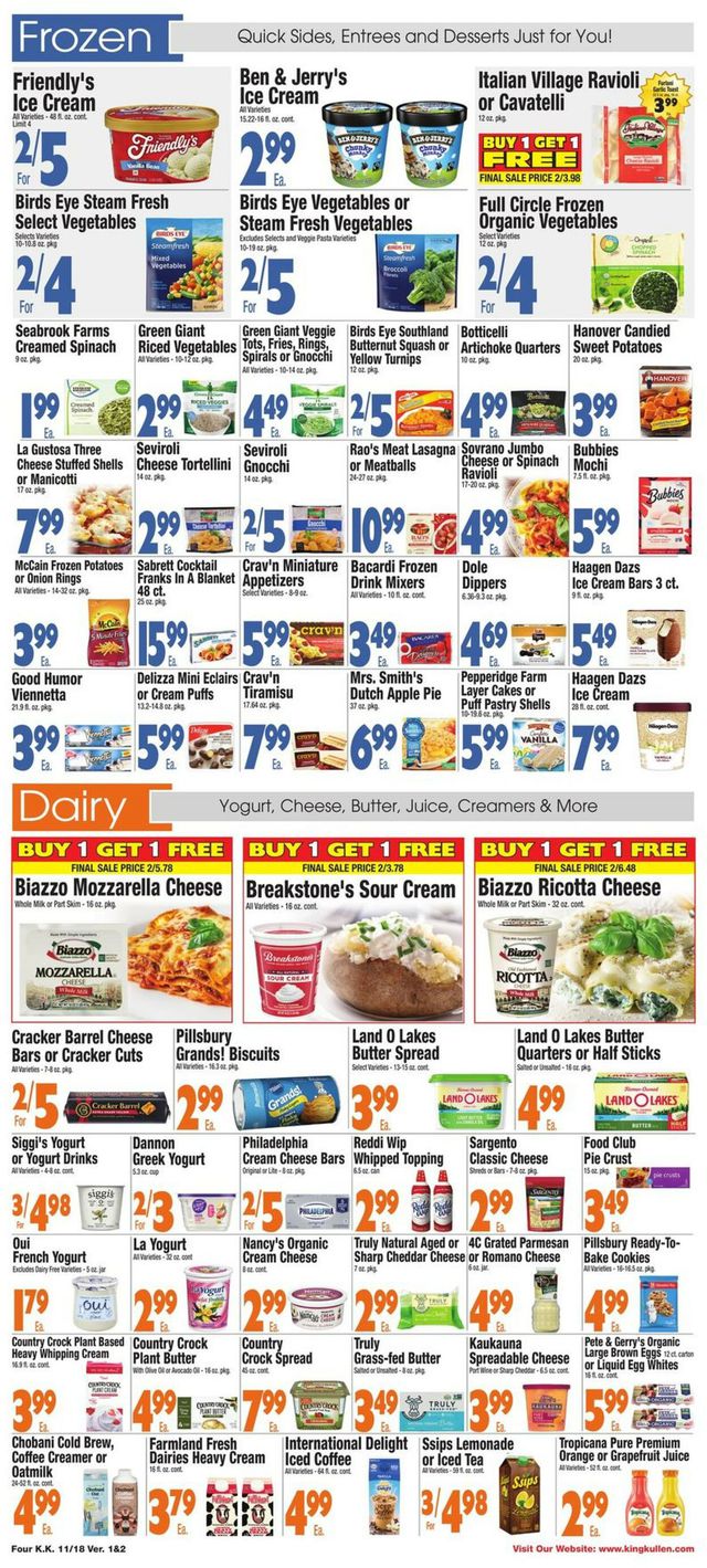 King Kullen Ad from 11/18/2022