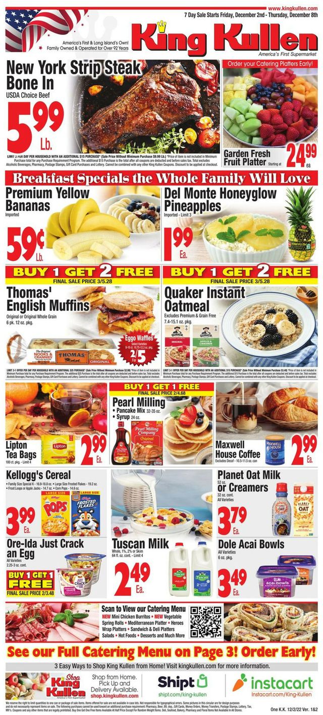 King Kullen Ad from 12/02/2022