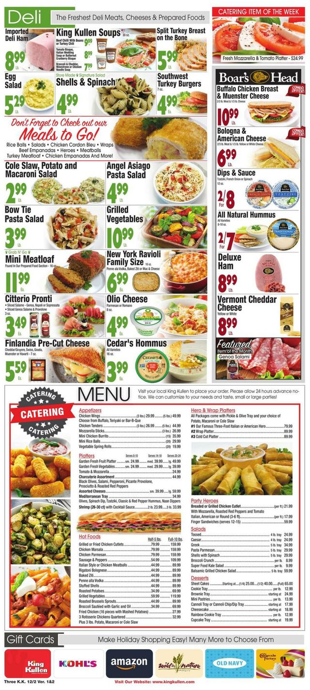 King Kullen Ad from 12/02/2022