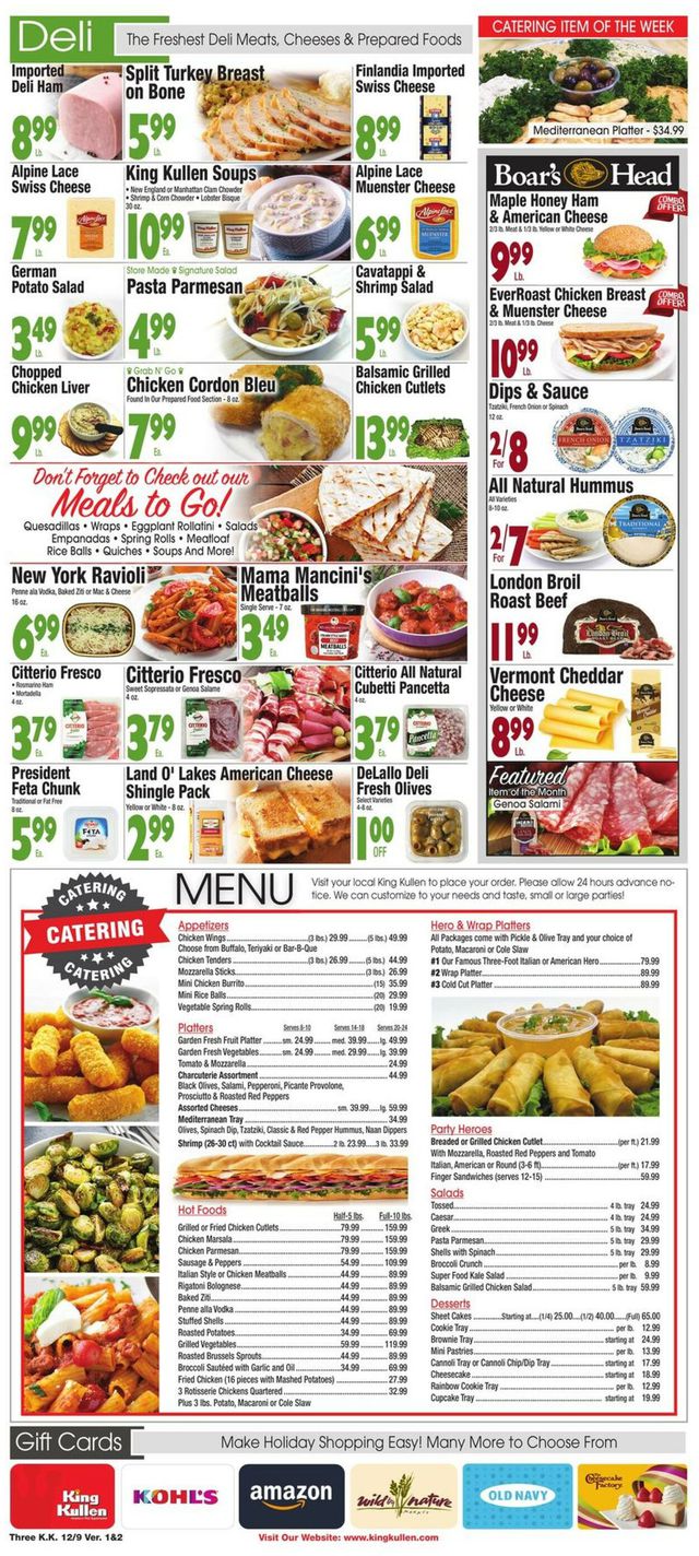 King Kullen Ad from 12/09/2022