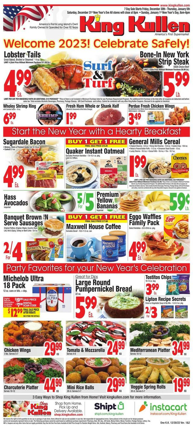 King Kullen Ad from 12/30/2022