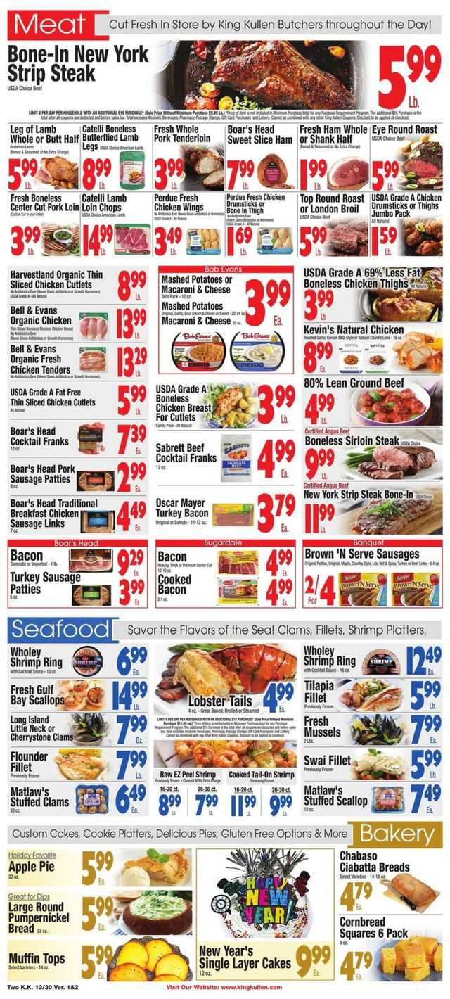 King Kullen Ad from 12/30/2022