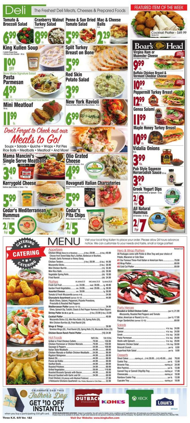 King Kullen Ad from 06/09/2023