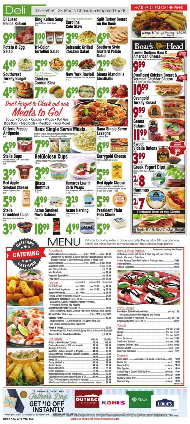 King Kullen Ad from 06/16/2023