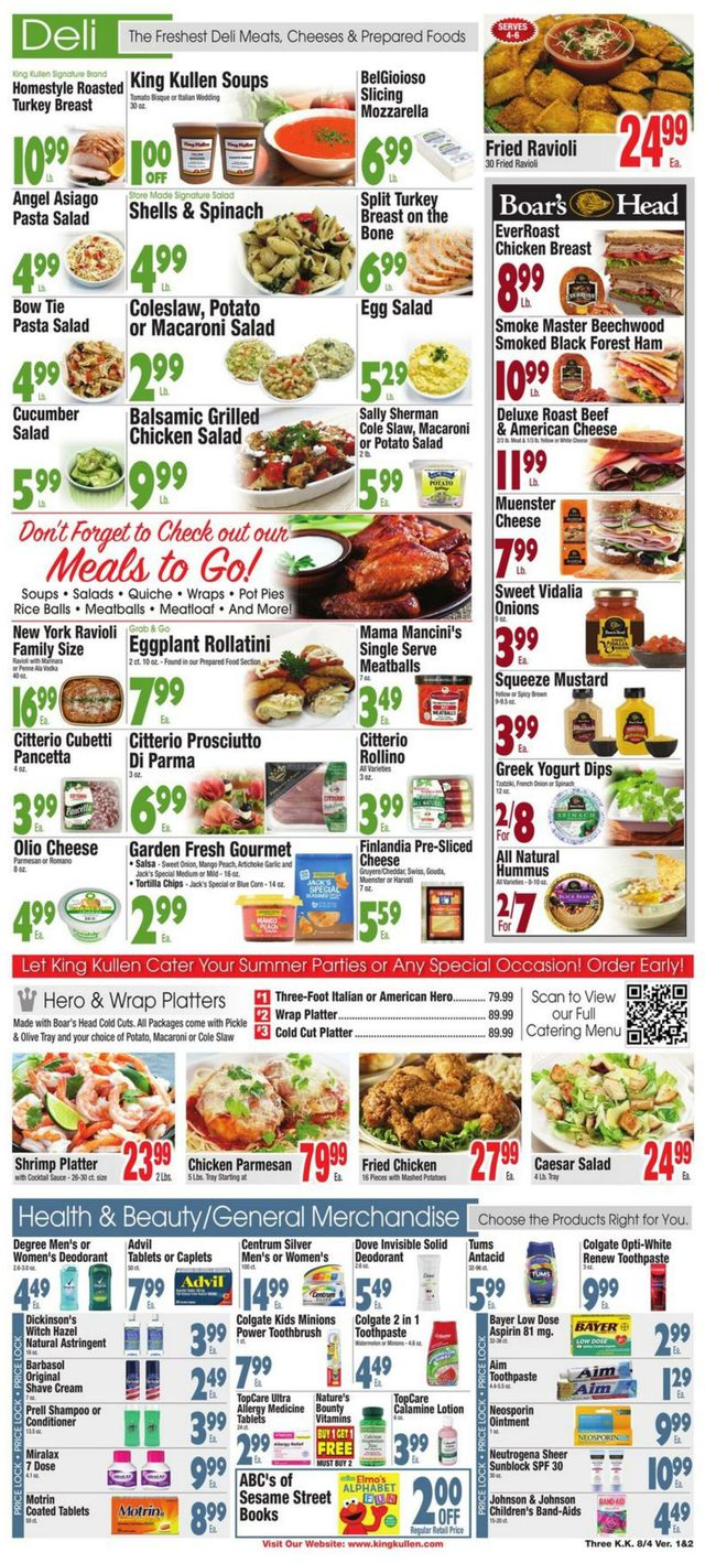 King Kullen Ad from 08/04/2023