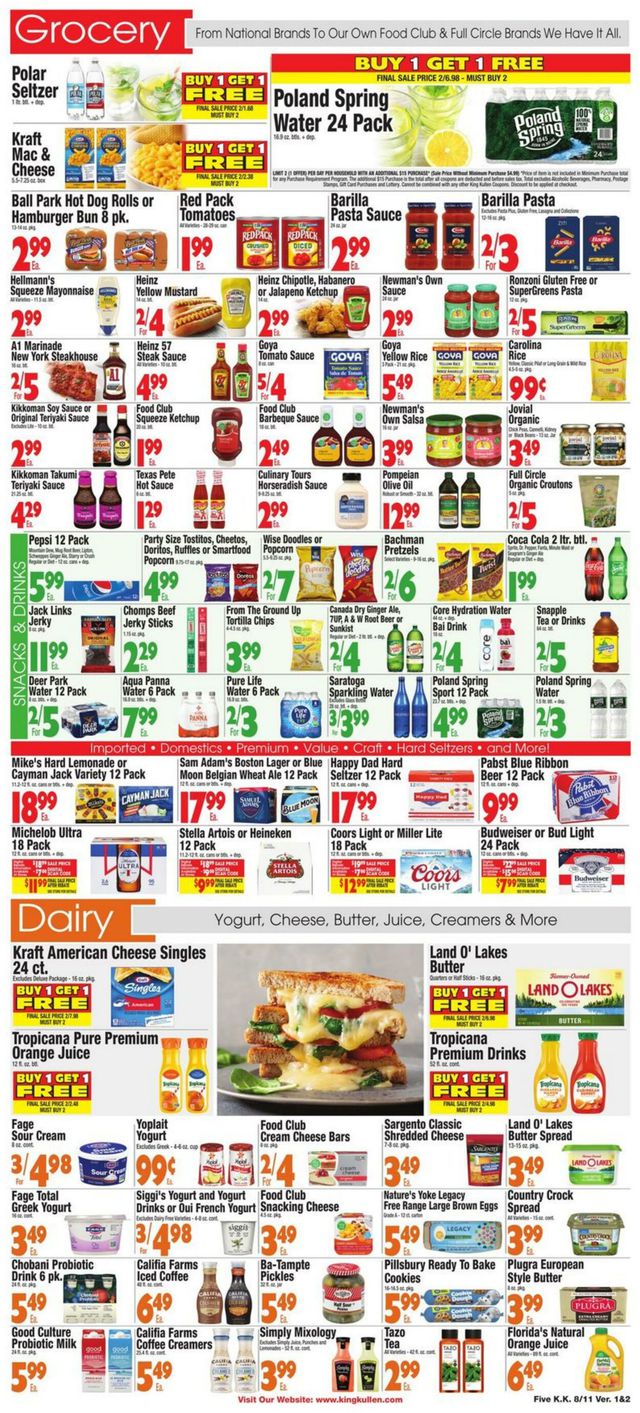 King Kullen Ad from 08/11/2023