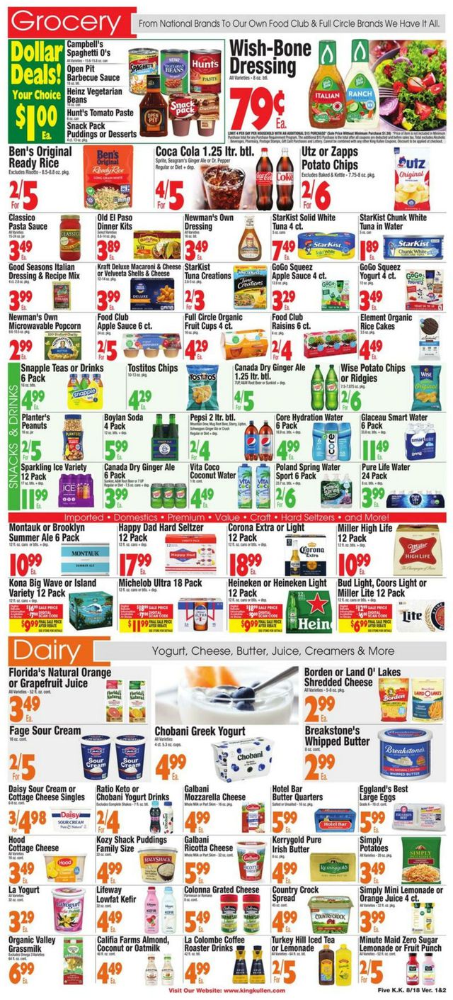 King Kullen Ad from 08/18/2023