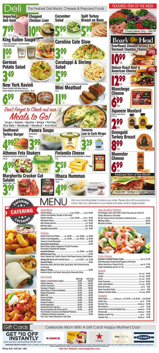 King Kullen Ad from 05/05/2023