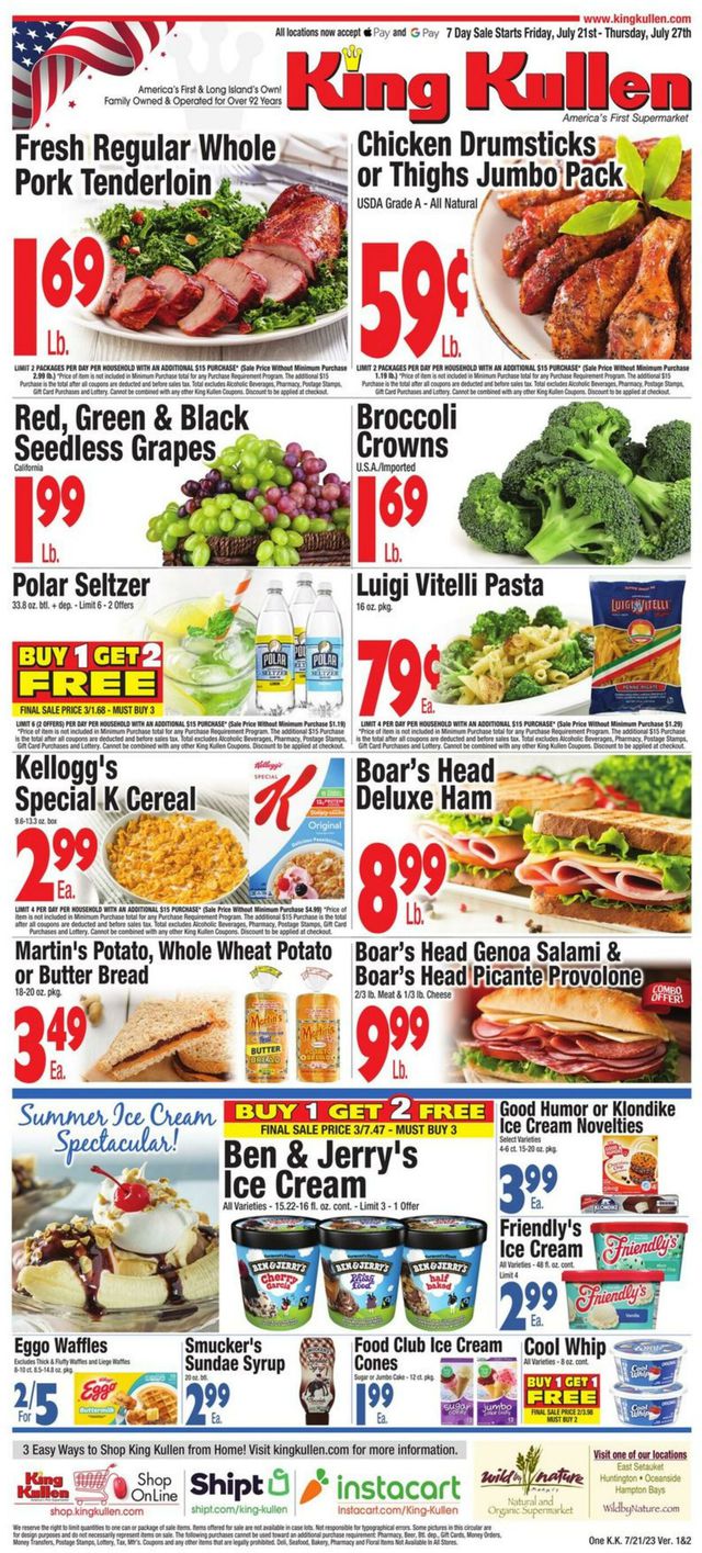 King Kullen Ad from 07/21/2023