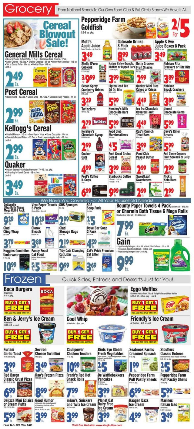 King Kullen Ad from 09/01/2023