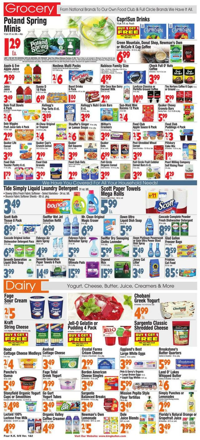 King Kullen Ad from 09/08/2023
