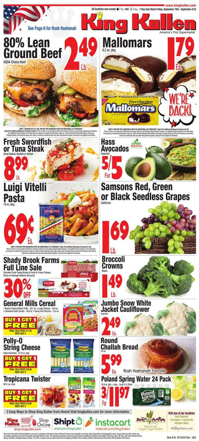 King Kullen Ad from 09/15/2023