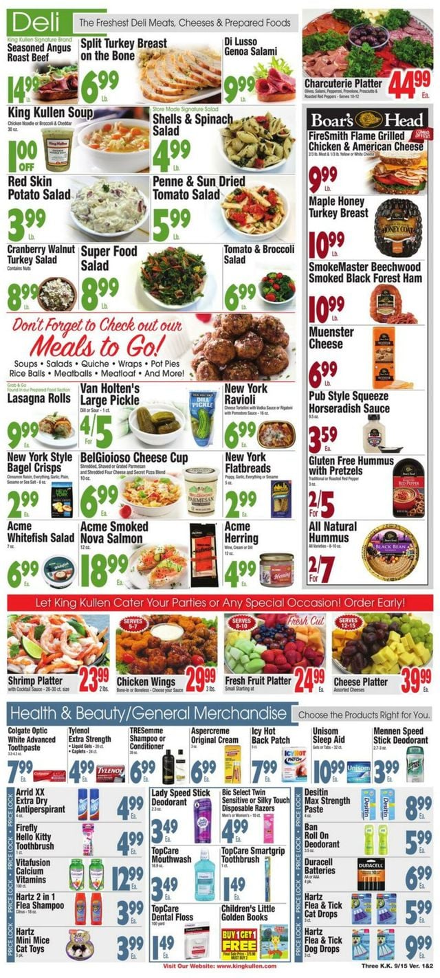 King Kullen Ad from 09/15/2023
