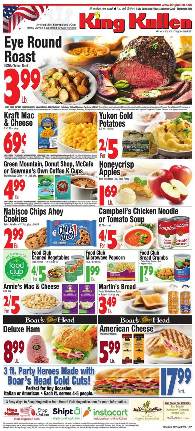 King Kullen Ad from 09/22/2023