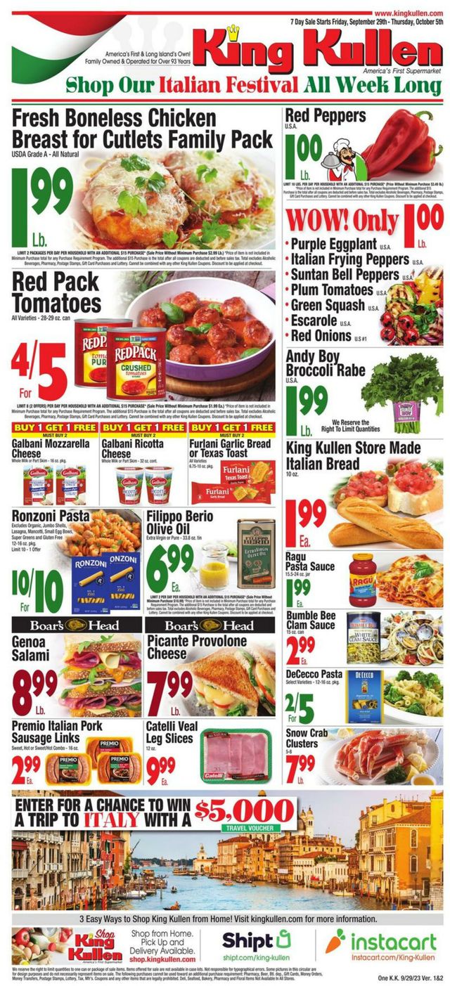 King Kullen Ad from 09/29/2023