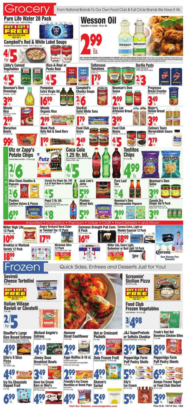 King Kullen Ad from 10/13/2023