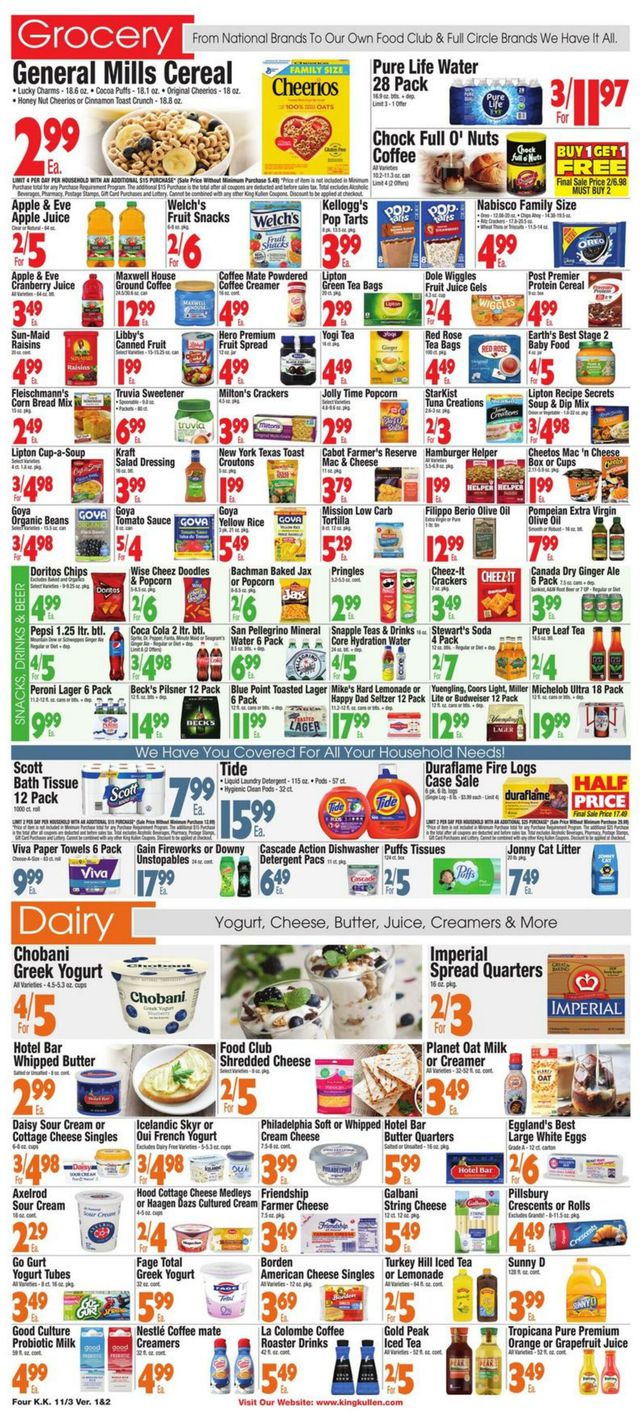 King Kullen Ad from 11/03/2023