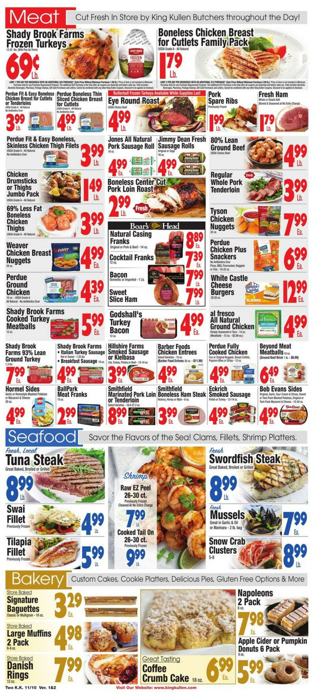 King Kullen Ad from 11/10/2023