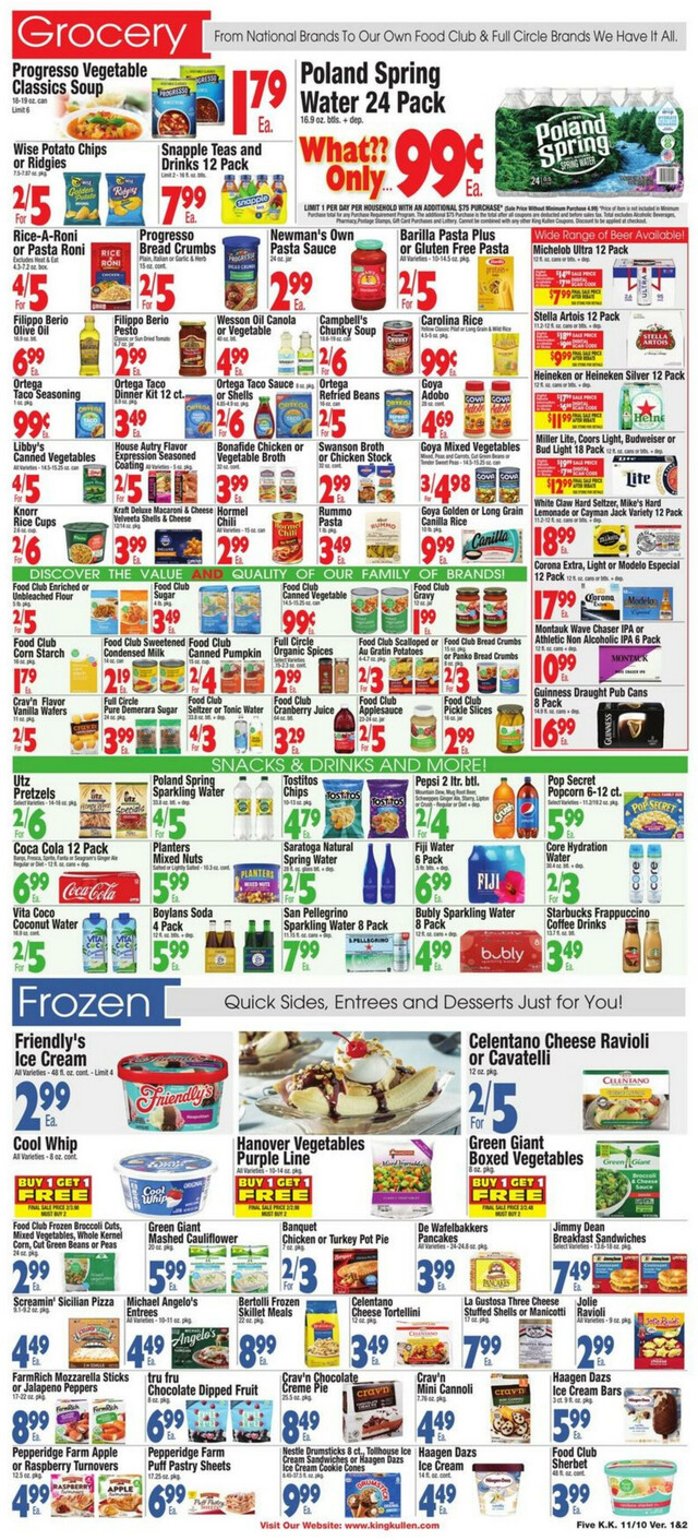 King Kullen Ad from 11/10/2023