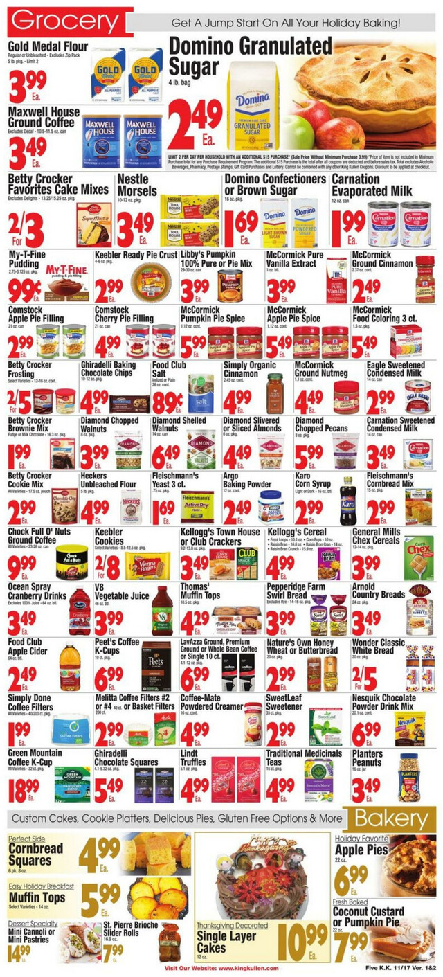 King Kullen Ad from 11/17/2023