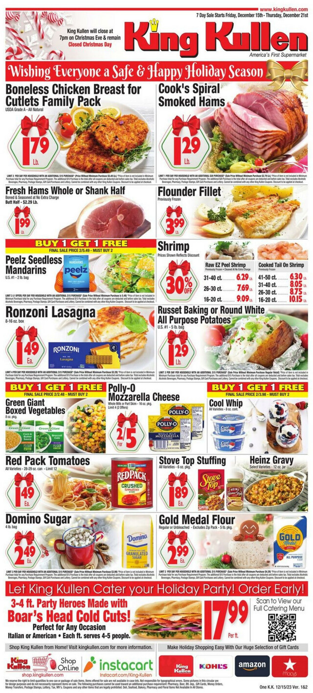 King Kullen Ad from 12/15/2023