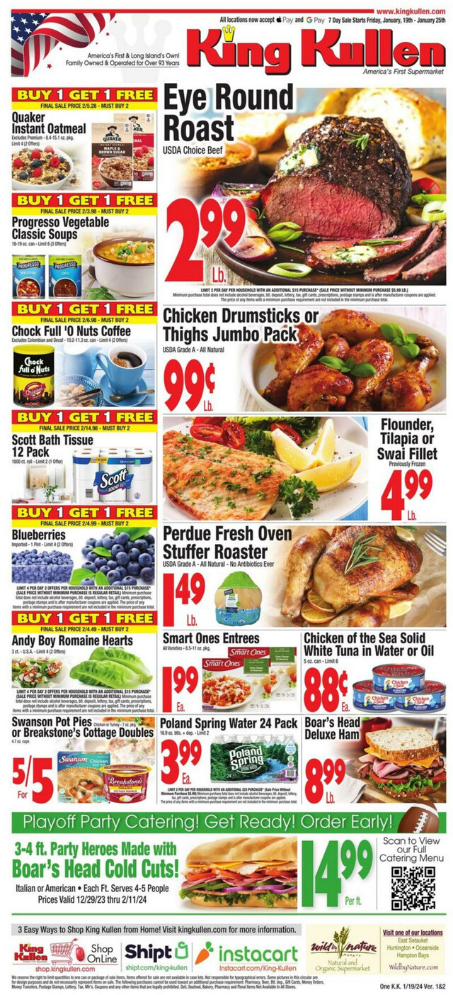 King Kullen Ad from 01/19/2024