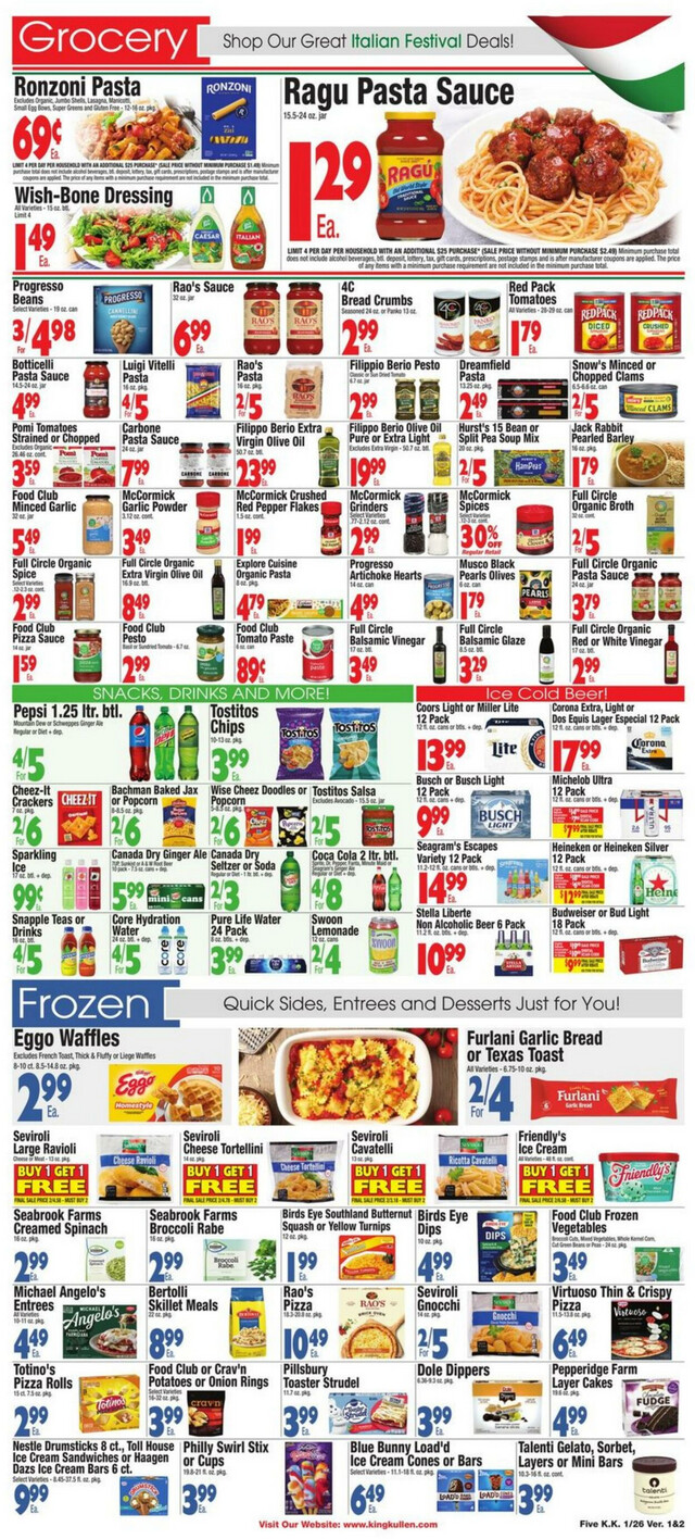 King Kullen Ad from 01/26/2024