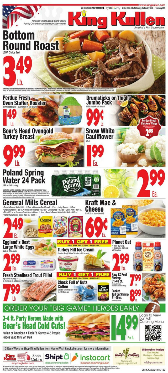 King Kullen Ad from 02/02/2024